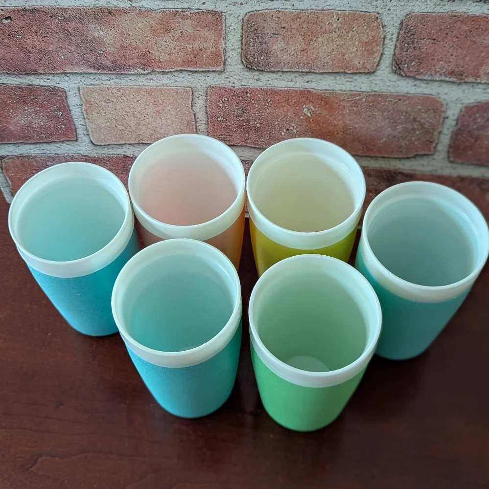BOLERO Vintage Therm-O-Ware Set of 6 Tumblers 10 Ounce Drinking Cups - Picture 5 of 5